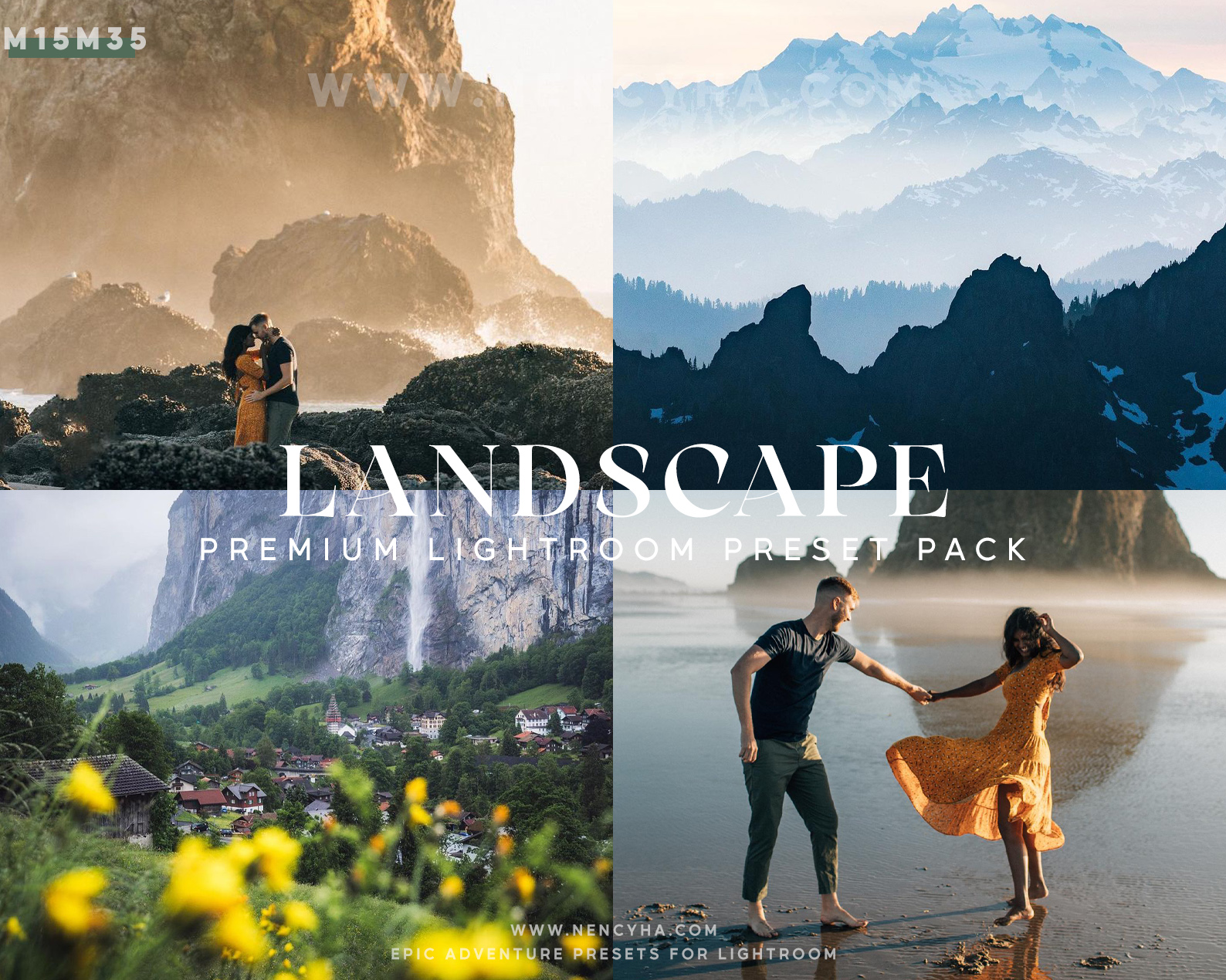 Gói preset mang sắc màu đẹp, tự nhiên dành cho ảnh chụp phong cảnh phiêu lưu và du lịch (xmp/acr, lr) M15M35