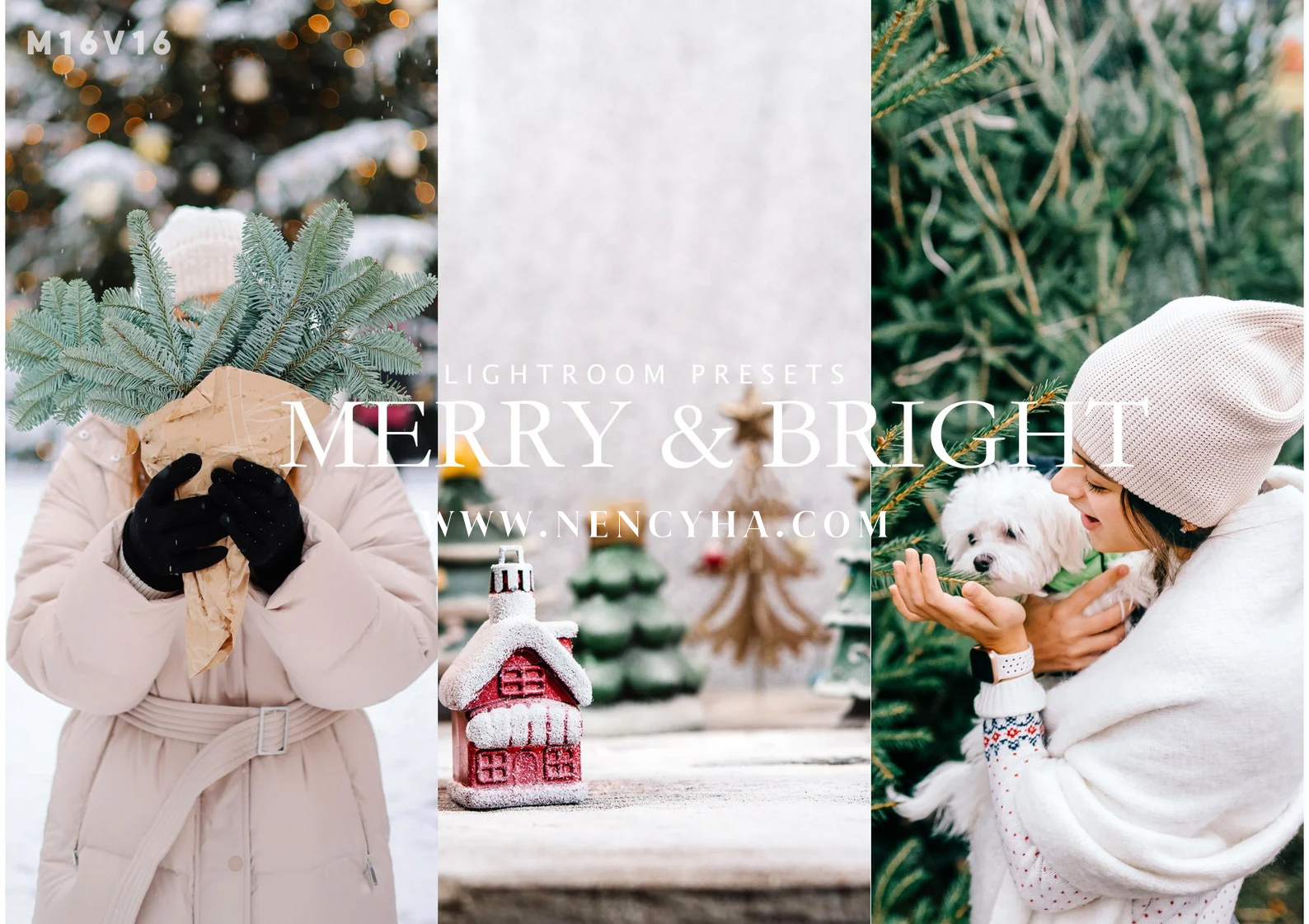 Gói Preset Giáng Sinh – Lightroom Preset Merry And Bright, Festive Winter Filter, Holiday Presets for Xmas 2025 (xmp/acr, dng) M16V16 2 C M16V16