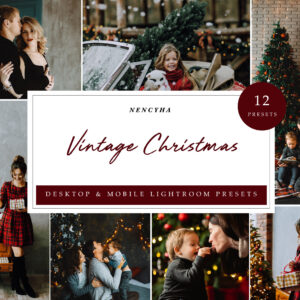 12 x Vintage Christmas Presets, Portrait Presets, Brown Tones Presets (xmp/acr, dng, lr) V18S14