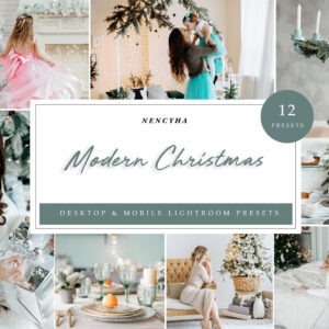 12 x Modern Christmas Presets, Interior Presets, Cold Presets (xmp/acr, dng, lr) C18Z12