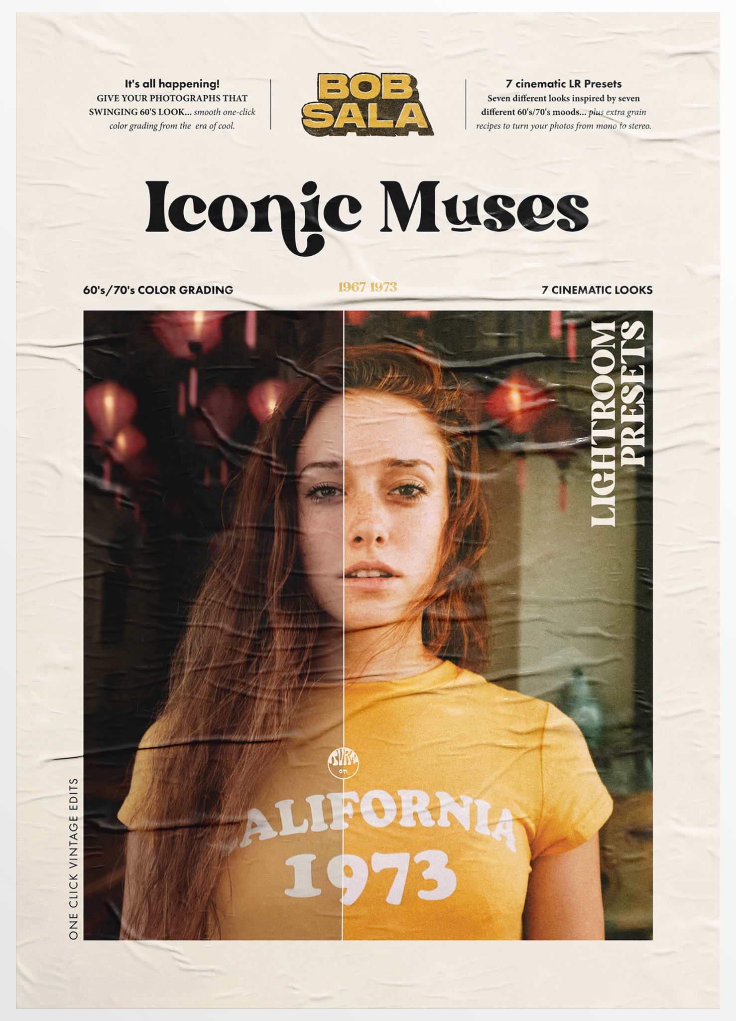 1960s Lightroom Presets - Vintage Lightroom Preset Pack – Gói Preset Đưa Bạn Trở Lại Thập Niên 60 Sôi Động (xmp/acr, dng) T49L81