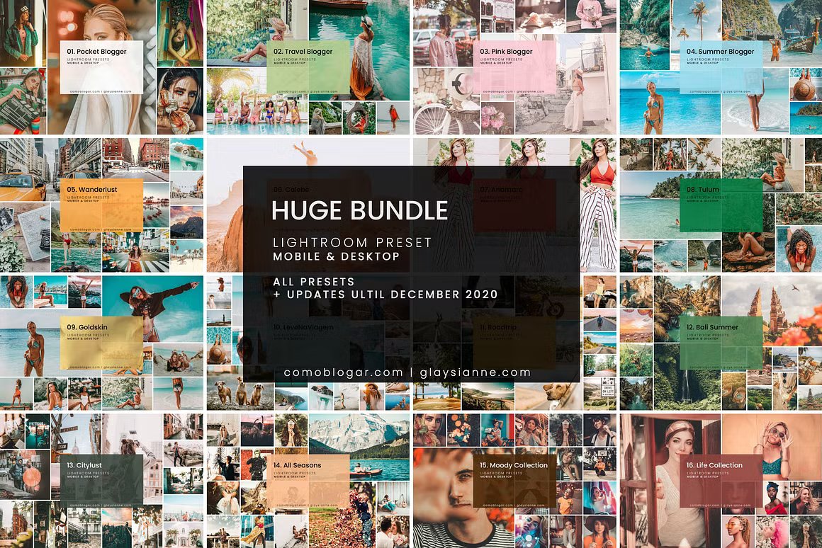 Creative Market - HUGE Bundle Presets (108 Packs) – 108 Bộ Preset Được Mua Nhiều Nhất Từ Creative Market (xmp/acr, dng) S71T18