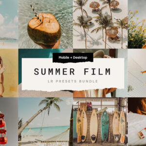Creative Market - 15 Summer Film Lr Presets Bundle (Desktop & Mobile) – Gói Preset Màu Film VSCO Chỉnh Sửa Ảnh Mùa Hè Chuyên Nghiệp (lr, xmp/acr, dng) A84X03