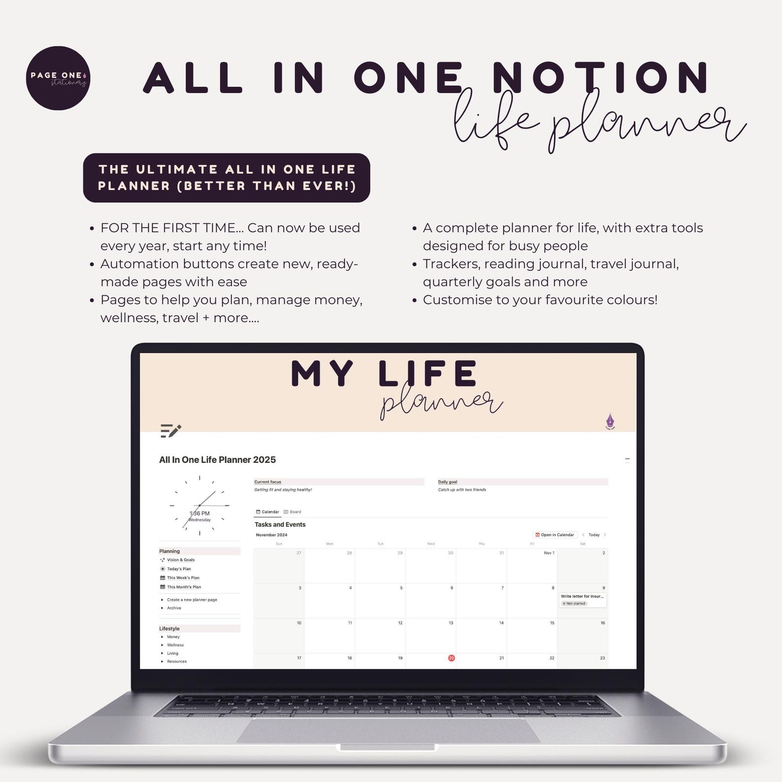 PageOneStationery - Notion - Work and Life Template for Freelancers – Mẫu Notion hữu ích quản lý công việc dễ hơn dành cho Freelancer (pdf) A94X15 1 pageonestationery notion work and life template for freelancers mau notion huu ich quan ly cong viec de hon danh cho freelancer
