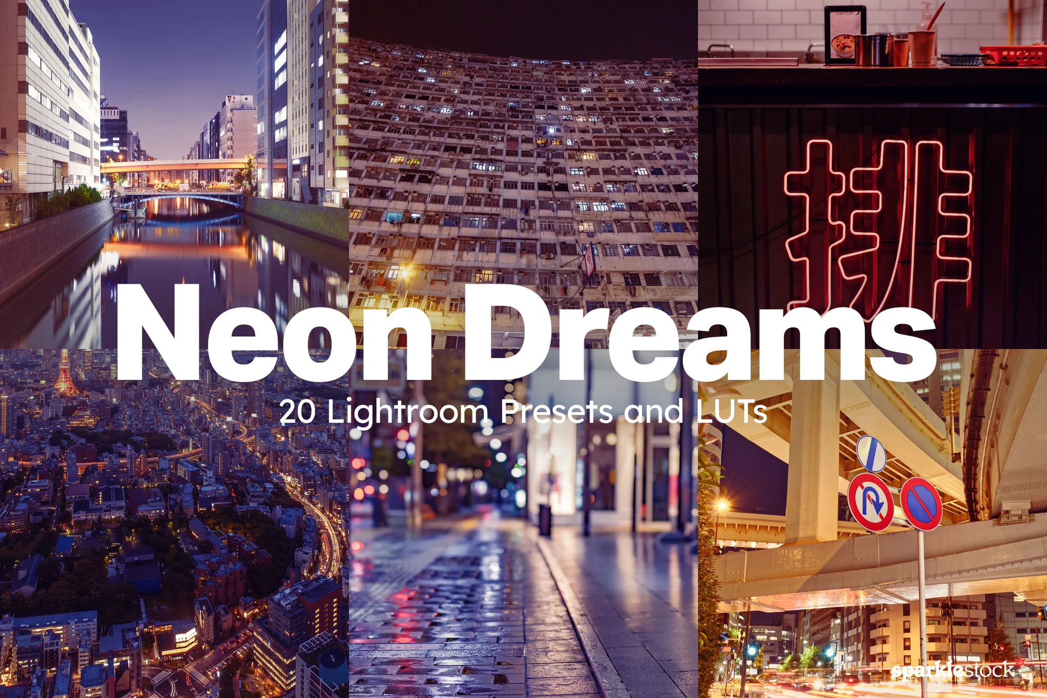 Neon Dreams Lightroom Presets and LUTs — Bộ sưu tập Preset Lightroom và LUTs cho nhiếp ảnh đô thị về đêm phong cách Cyberpunk (xmp/acr, cube) L113X92