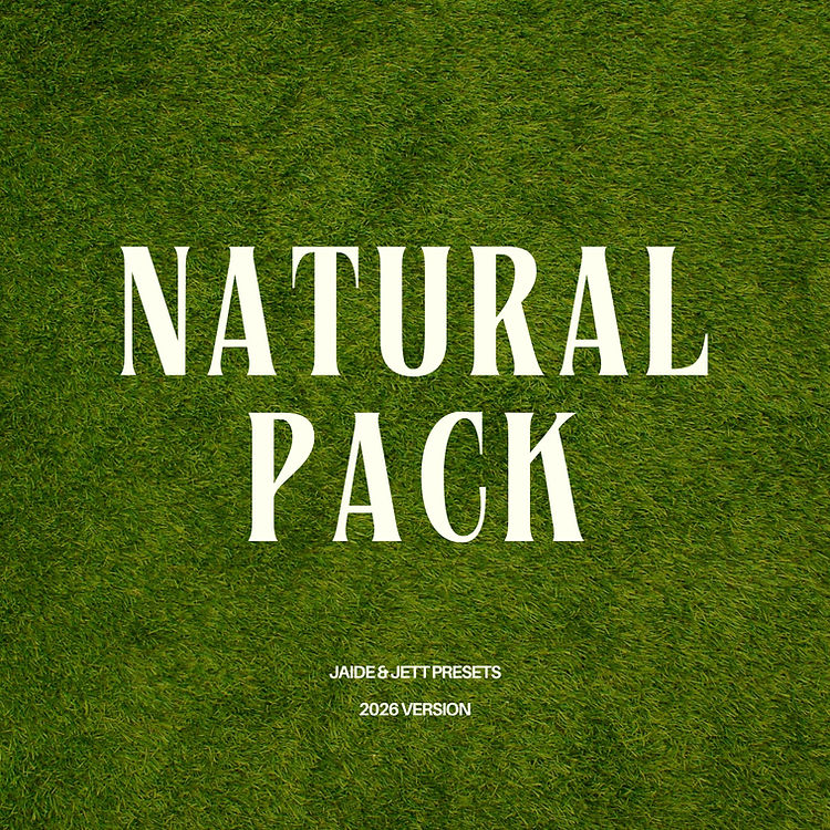 Jaide & Jett - Natural Pack 2026 — Bộ sưu tập Preset dành cho ảnh chân dung phong cảnh và nhiếp ảnh cưới của Jaide & Jett phiên bản 2026 (xmp/acr) X115T62
